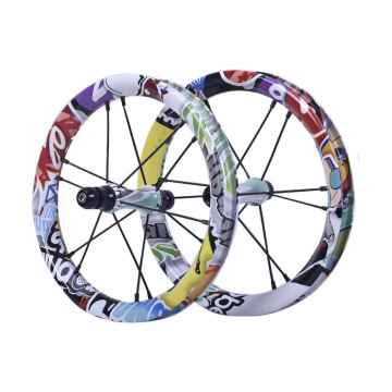 Rodas de alumínio AL6061 Versão do rolamento Diferentes tratamento de superfície de 12 polegadas Biciche Bike Wheel Set